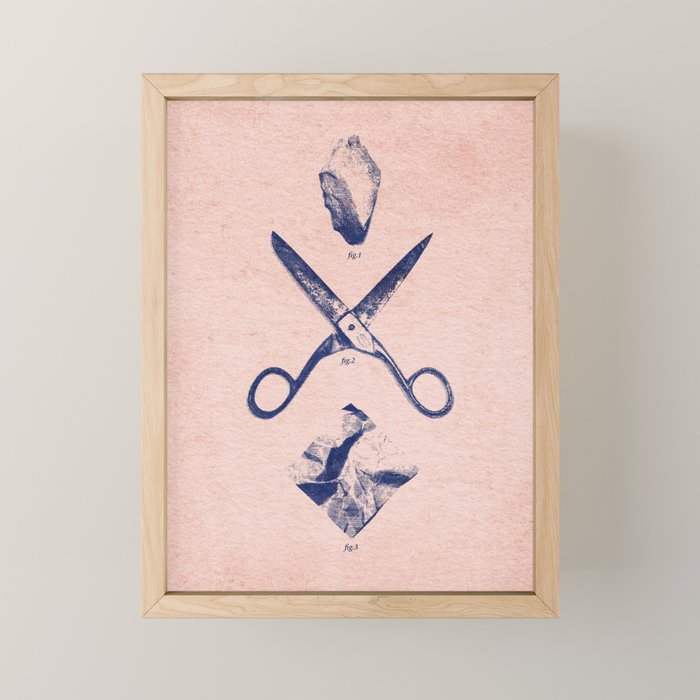PLAY / Rock Scissors Paper Mini Art Print Gallery Image 1