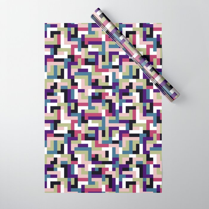Boho M Tetris PTT Wrapping Paper Gallery Image 1