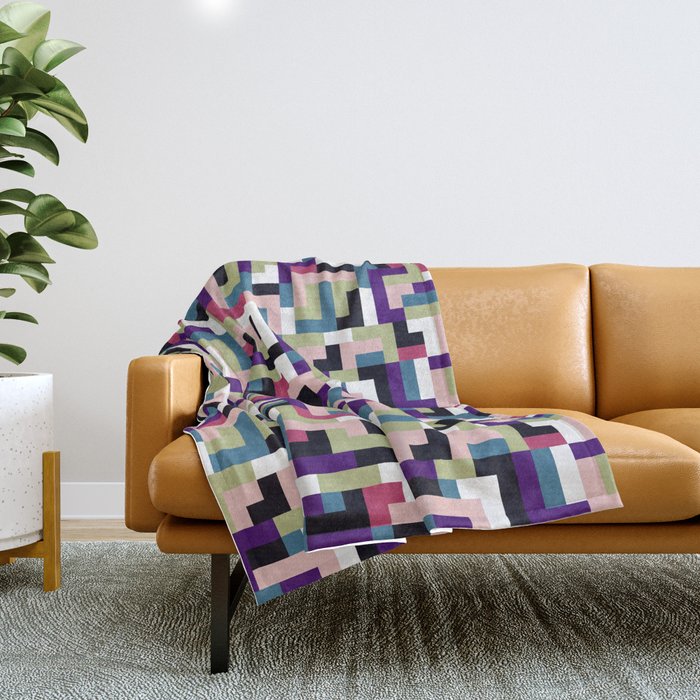 Boho M Tetris PTT Throw Blanket Gallery Image 1