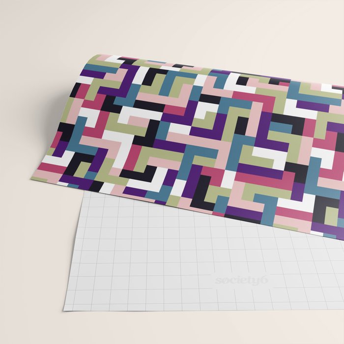 Boho M Tetris PTT Wrapping Paper Gallery Image 2