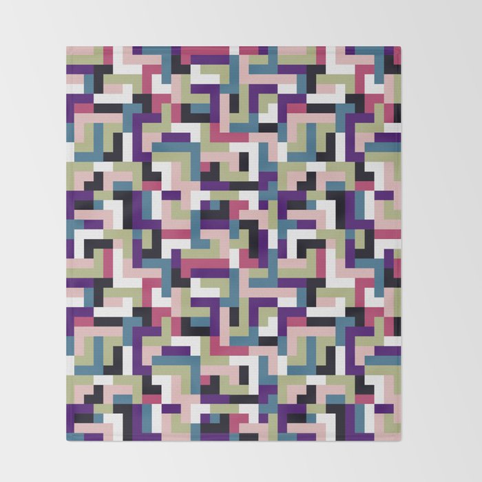 Boho M Tetris PTT Throw Blanket Gallery Image 2