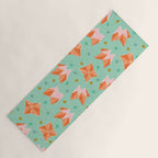 Origami Fortune Teller in Seafoam Green & Orange Yoga Mat Gallery Image 1