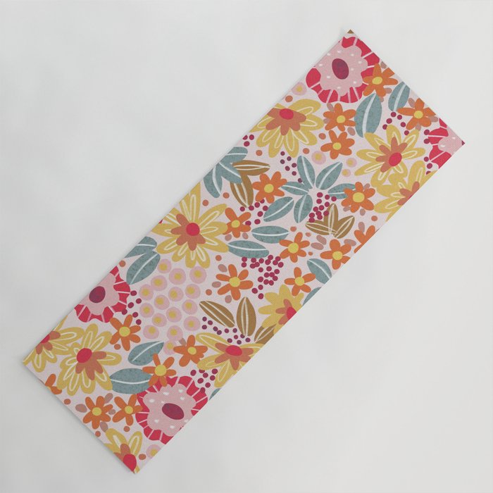 Alicia Pink Pattern Yoga Mat Gallery Image 1