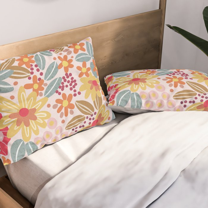 Alicia Pink Pattern Pillow Sham Gallery Image 2