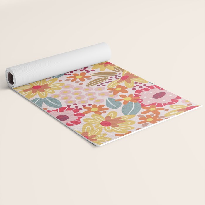 Alicia Pink Pattern Yoga Mat Gallery Image 2