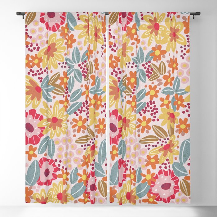 Alicia Pink Pattern Window Curtain Gallery Image 5