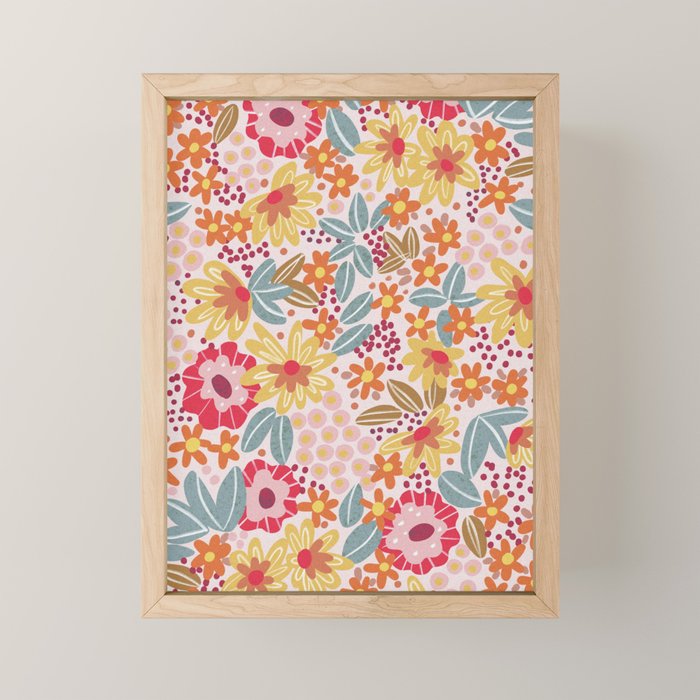 Alicia Pink Pattern Mini Art Print Gallery Image 1