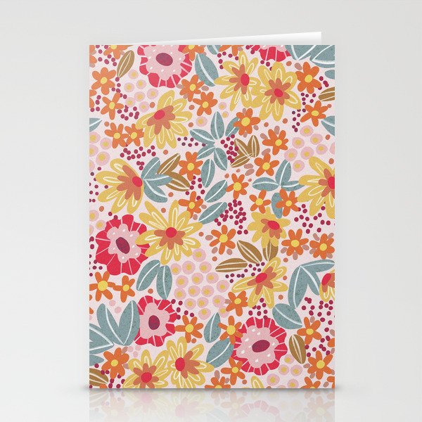 Alicia Pink Pattern Stationery Card Gallery Image 1