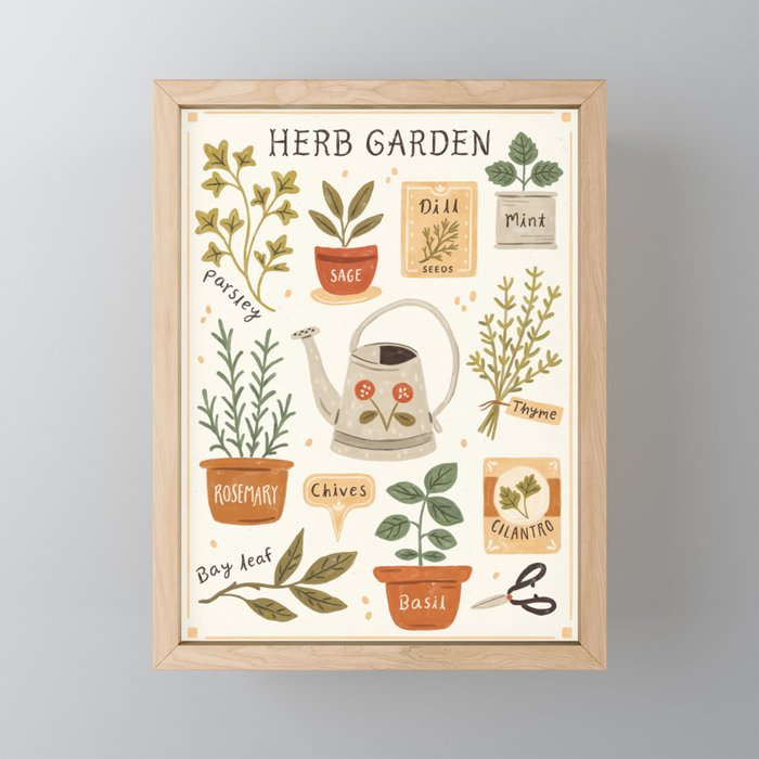 Herb Garden Mini Art Print Gallery Image 1