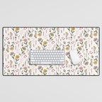 Spring Garden Flower Collection - White Desk Mat Gallery Image 1
