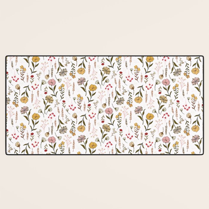 Spring Garden Flower Collection - White Desk Mat Gallery Image 3