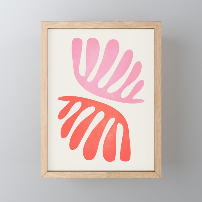 Peach & Orange: Wild Leaf | Matisse Foliage Paper Cutouts 03 Mini Art Print Gallery Image 1