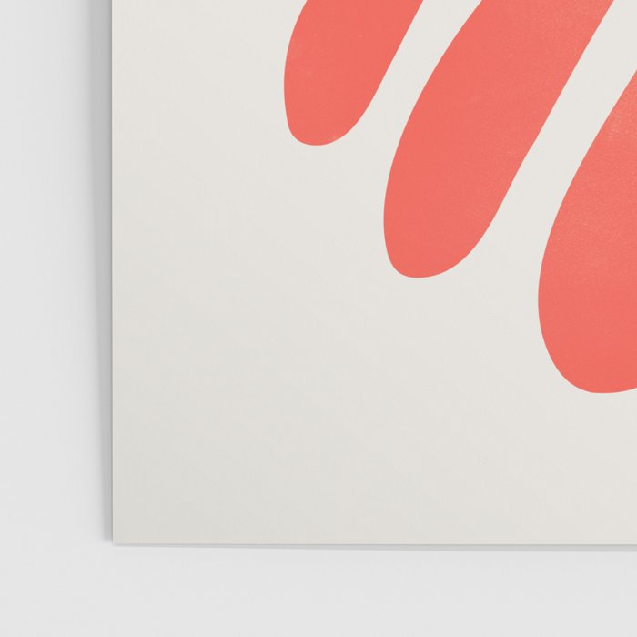 Peach & Orange: Wild Leaf | Matisse Foliage Paper Cutouts 03 Poster Gallery Image 3