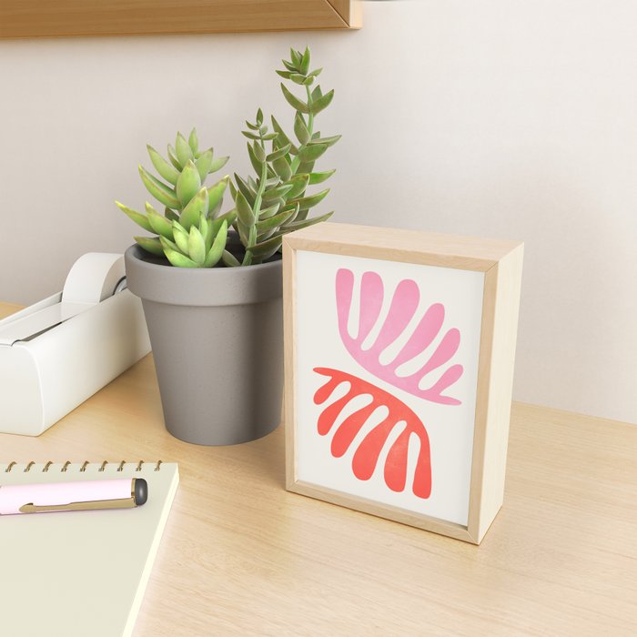 Peach & Orange: Wild Leaf | Matisse Foliage Paper Cutouts 03 Mini Art Print Gallery Image 2