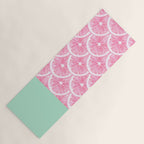 Zesty splice - pink grapefruit Yoga Mat Gallery Image 1