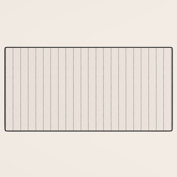 French Cream Linen Stripe Desk Mat Gallery Image 3