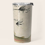 Vintage Rainbow Trout Fly Fishing Lure Patent Game Fish Identification Chart Travel Mug Gallery Image 2