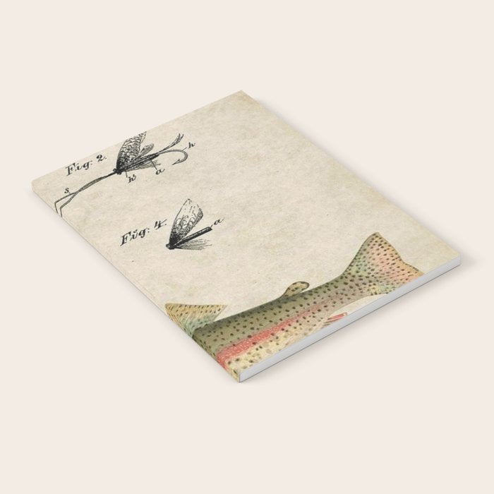 Vintage Rainbow Trout Fly Fishing Lure Patent Game Fish Identification Chart Notebook Gallery Image 2