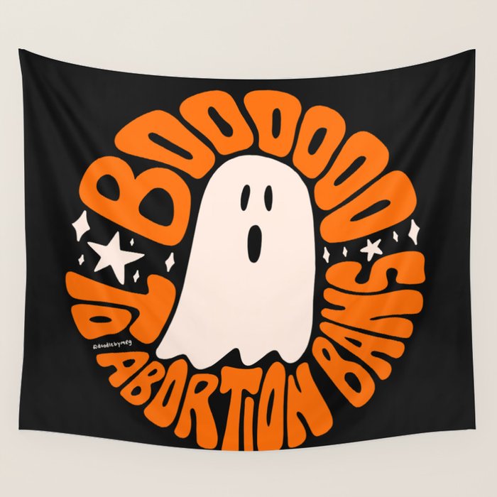Boo to Abortion Bans Wall Tapestry Gallery Image 4