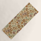 Eternal Summer Block Print Countryside Vibes Flower Earth Tones Yoga Mat Gallery Image 1