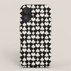 Card Suit Motifs I Black and White iPhone Case Gallery Image 1
