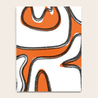 Mid Century Modern Abstract Kwaito in Orange Black White Notebook Gallery Image 4