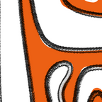 Mid Century Modern Abstract Kwaito in Orange Black White Coffee Mug Gallery Image 2