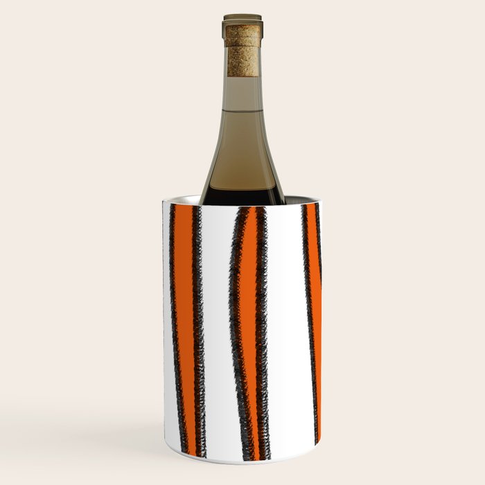 Mid Century Modern Abstract Kwaito in Orange Black White Wine Chiller Gallery Image 2