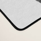 Mid Century Modern Abstract Kwaito in Orange Black White Desk Mat Gallery Image 4