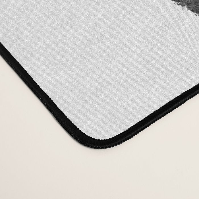 Mid Century Modern Abstract Kwaito in Orange Black White Desk Mat Gallery Image 4