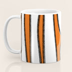 Mid Century Modern Abstract Kwaito in Orange Black White Coffee Mug Gallery Image 3