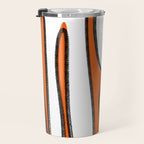 Mid Century Modern Abstract Kwaito in Orange Black White Travel Mug Gallery Image 3