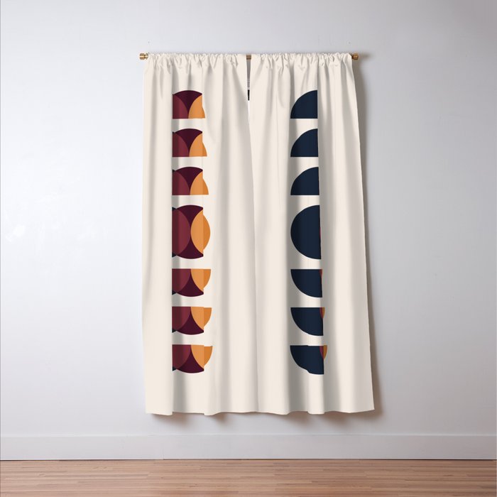 Minimalist Retro Shapes II Window Curtain Gallery Image 3