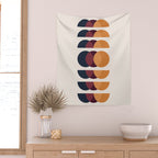 Minimalist Retro Shapes II Wall Tapestry Gallery Image 2