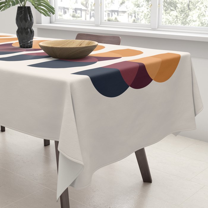 Minimalist Retro Shapes II Tablecloth Gallery Image 3