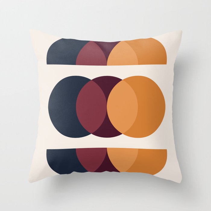 Minimalist Retro Shapes II Throw Pillow Gallery Image 6