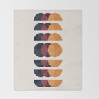 Minimalist Retro Shapes II Throw Blanket Gallery Image 2