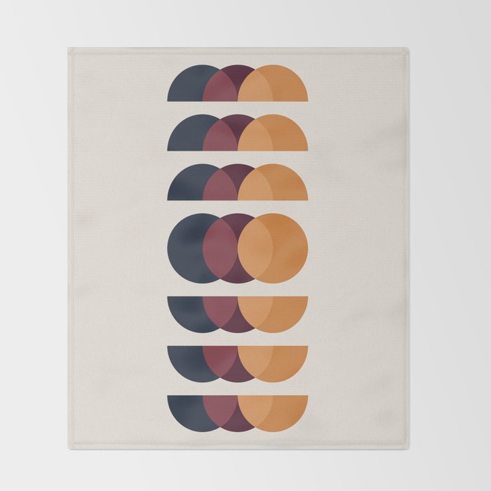Minimalist Retro Shapes II Throw Blanket Gallery Image 2
