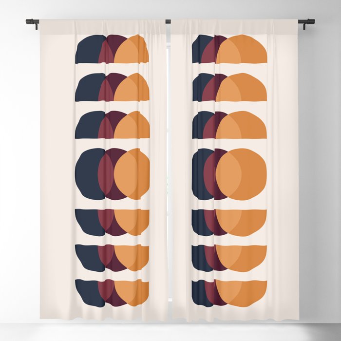 Minimalist Retro Shapes II Window Curtain Gallery Image 1