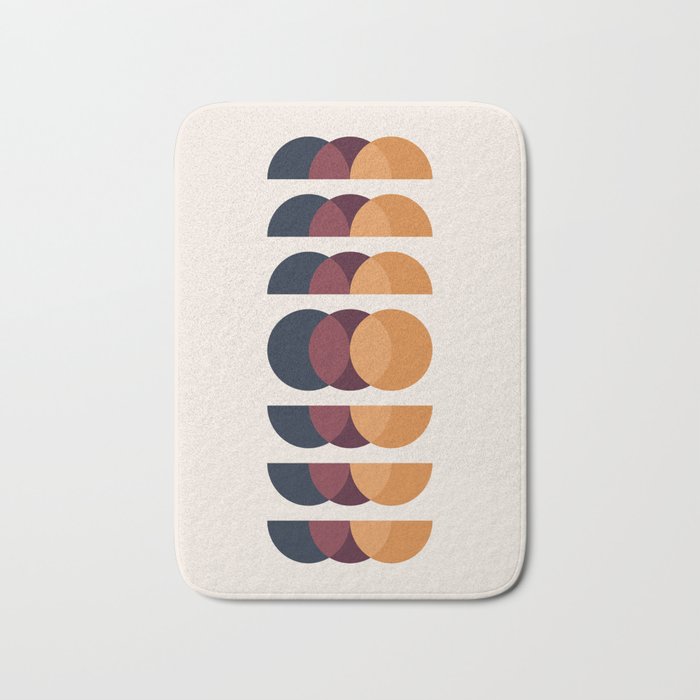Minimalist Retro Shapes II Bath Mat Gallery Image 1