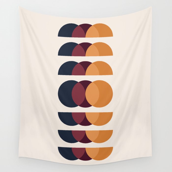 Minimalist Retro Shapes II Wall Tapestry Gallery Image 1