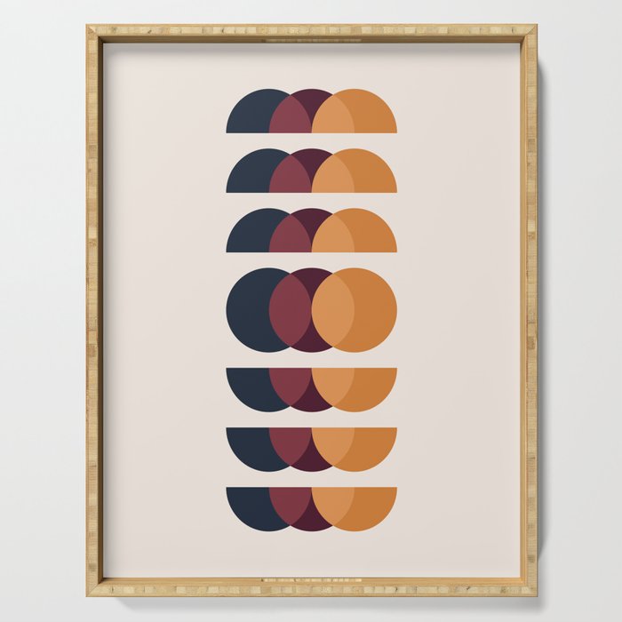 Minimalist Retro Shapes II Serving Tray Gallery Image 1