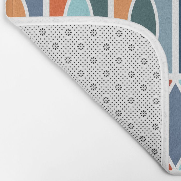 Colorful Mid Century design Bath Mat Gallery Image 2