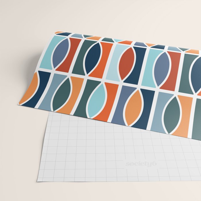 Colorful Mid Century design Wrapping Paper Gallery Image 2
