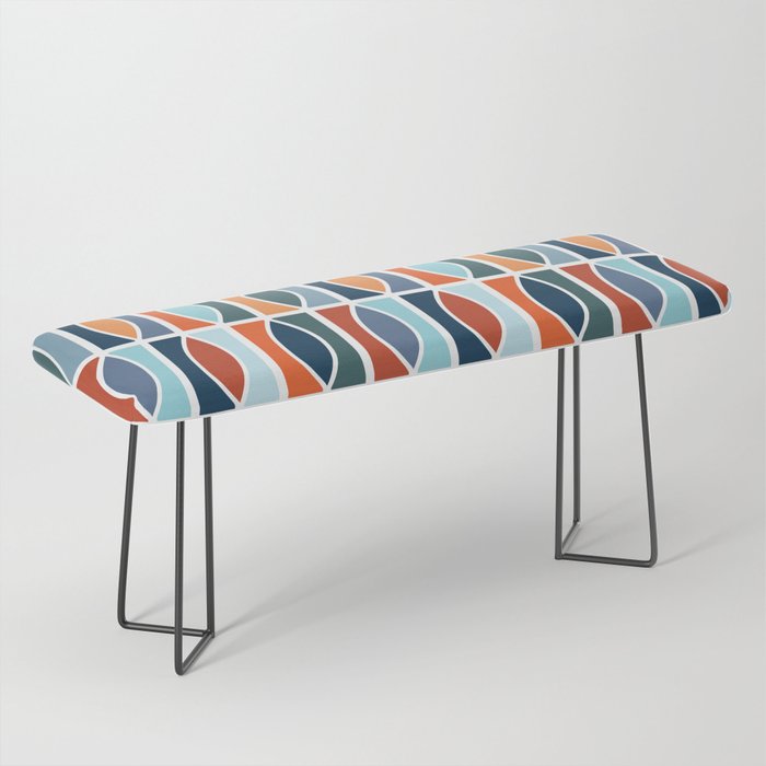 Colorful Mid Century design Bench Gallery Image 1