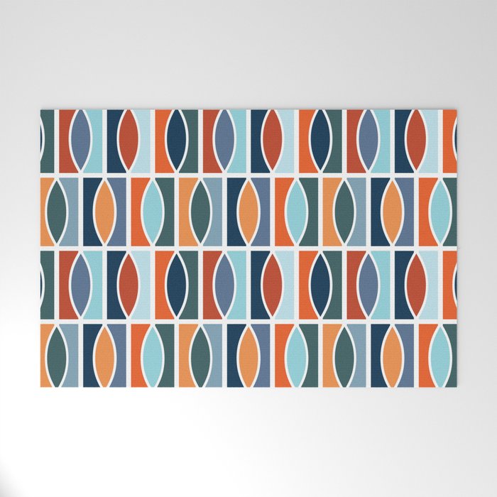 Colorful Mid Century design Welcome Mat Gallery Image 1