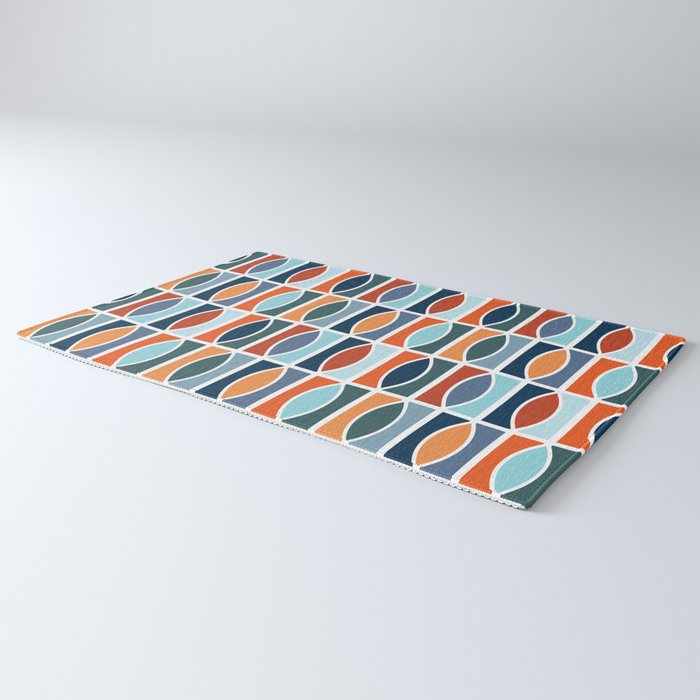 Colorful Mid Century design Rug Gallery Image 3