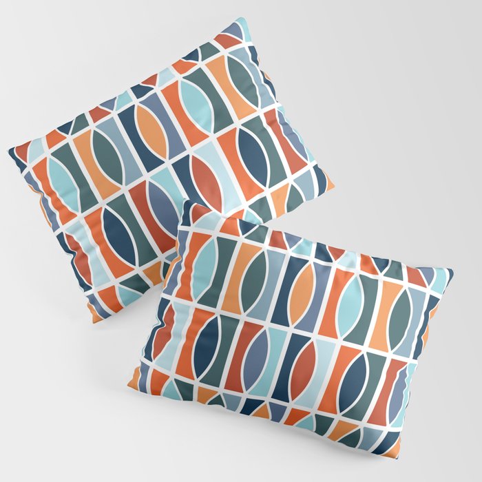 Colorful Mid Century design Pillow Sham Gallery Image 3