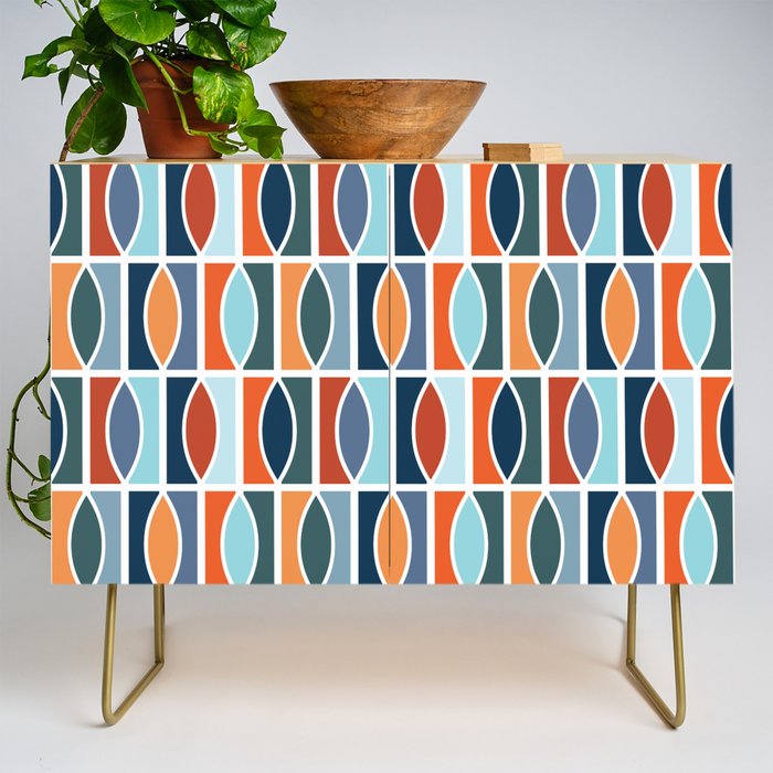 Colorful Mid Century design Credenza Gallery Image 1