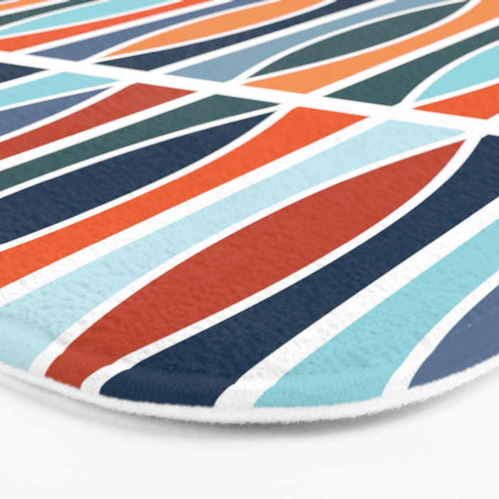 Colorful Mid Century design Bath Mat Gallery Image 3